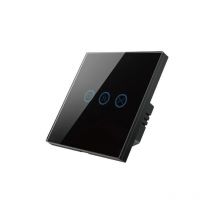 Interrupteur pour Volet Roulant Connecté Wifi Tactile Noir - SILAMP