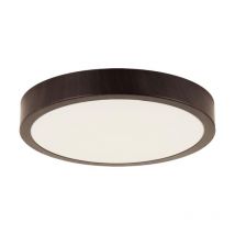 Plafonnier LED 24W Bois Wengé 38cm - Blanc Neutre 4000K - 5500K - SILAMP