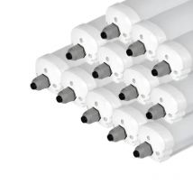 Réglette LED étanche 150cm 48W IP65 120lm/W Interconnectable (Pack de 12) - Blanc Froid 6000K - 8000K - Blanc Froid 6000K - 8000K - SILAMP