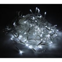 Rideau Guirlande LED 31V 3M IP44 100 LED TRANSPARENT (Guirlande seule) - Blanc Froid 6000K - 8000K - SILAMP