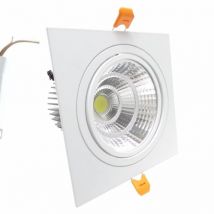 Spot Encastrable LED COB Carré Orientable 12W 80° - Blanc Neutre 4000K - 5500K - SILAMP