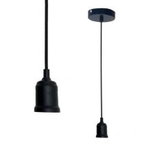 Suspension luminaire Ampoule E27 Noir Mat - SILAMP