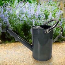 Watering Can Galvanised Steel 4.5L By Yeoman - Dark Grey