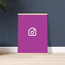 Personalised Premium Matte Paper Poster with Hanger, 45x60 cm / 18x24″ / Vertical - Natural wood wall hanger