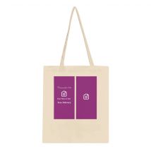 Personalised Classic Tote Bag, Natural / Design Option 3