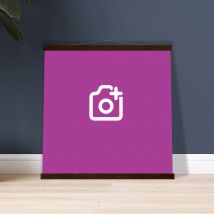 Personalised Premium Matte Paper Poster with Hanger, 50x50 cm / 20x20″ / Horizontal - Dark wood wall hanger