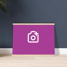 Personalised Premium Matte Paper Poster with Hanger, 45x60 cm / 18x24″ / Horizontal - Natural wood wall hanger