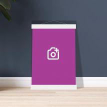 Personalised Premium Matte Paper Poster with Hanger, A3 (29.7 x 42 cm) / Horizontal - Natural wood wall hanger