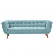 Sofá de 3 plazas con tapicería de tela azul claro - Carmen - Rendez-Vous Déco