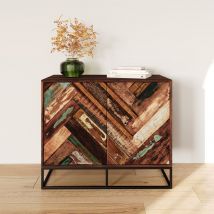 Cómoda de 2 puertas en madera de acacia y madera reciclada - Krabi - Rendez-Vous Déco