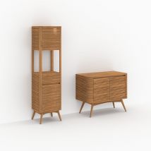 Ensemble de salle de bain en bois de teck 100 cm - Auguste - Rendez-Vous Déco