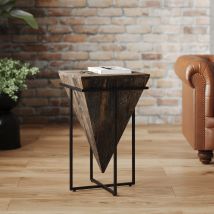 Gran mesa auxiliar de madera y metal - Shanghai - Rendez-Vous Déco