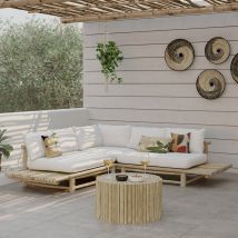 Conjunto de muebles de jardín de 4 plazas de madera maciza de teca - Imani - Rendez-Vous Déco