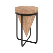 Petite sellette en bois d'accacia et métal D31 cm - Mafana - Rendez-Vous Déco