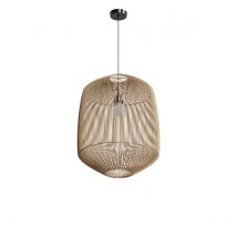 Pantalla de lámpara natural para suspensión de ratán D40 cm - Hajar - Rendez-Vous Déco