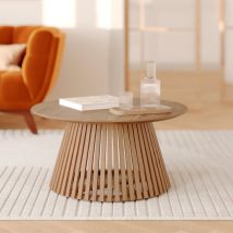Mesa de centro redonda de madera de acacia ÿ80cm - Képès - Rendez-Vous Déco