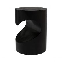 Mesa auxiliar en madera de suar negra D35cm - Chowi - Rendez-Vous Déco