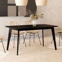 Mesa rectangular para 6 personas en madera negra 150 cm - Oman - Rendez-Vous Déco