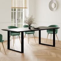 Mesa rectangular 6-8 personas en madera negra 220 cm - Adok - Rendez-Vous Déco