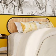 Tête de lit en rotin naturel et noir 160 cm - Navahino - Rendez-Vous Déco