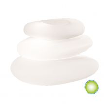 Lampada vaso luminoso in resina 75x62 cm Led Luce Verde mod. Eden Pot Bright