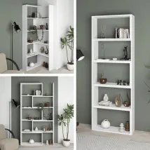 Libreria Wish estensibile angolare bianca 200h