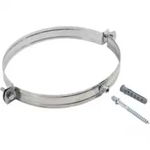 COLLARE REGGITUBO ACCIAIO INOX AISI 304 - CM 25 + TASSELLO- 10 pezzi
