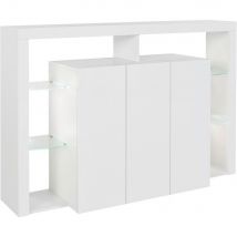 Credenza moderna 3 ante 150 150x40x100cm - SOLSTICE Colore: bianco laccato lucido