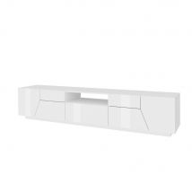 Mobile Porta Tv Moderno 220,1x43x46cm - NEBULA Colore: bianco laccato