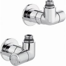 Valvola + detentore a squadra DX termostatizzabile cromo - Caleffi