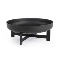 Braciere da giardino a legna per esterno nero tondo D60 x H24