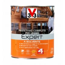 V33 Protettivo Completo Expert Vernice Solvente per Legno Finestre Infissi Travi Colore: Castagno chiaro, Formato: 2,5 Lt