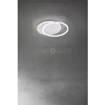 Plafoniera in alluminio colore bianco opaco Orbit d.36-39,5cm LED 43W 3000K CRI?80 220-240V biemissione 3010Lm
