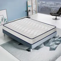 Materasso Piazza e Mezza 140x200 in Waterfoam - alto 20 cm - Ortopedico - Rigidità h3 - Lato Estate inverno