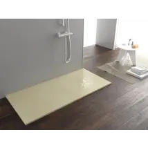 Piatto doccia ultra slim, in smc effetto pietra tortora beige h 2,6cm Sicena Plaget Tortora-Beige,70x150 cm
