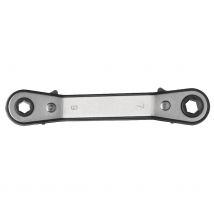 Chiave Poligonale a Cricchetto Piegata Doppia da 6 a 15 mm in Acciaio Masidef Formato: 14 - 15 mm