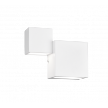 Applique Parete Interno Led Metallo Bianco Doppio Cubo Luce Miguel GD Trio