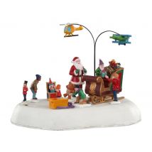 Scenario Natalizio in Movimento Villaggio con Babbo Natale Jolly Toys Lemax