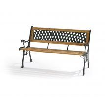 Panchina da Giardino Esterno in Legno e Metallo Ghisa Parco Verdelook