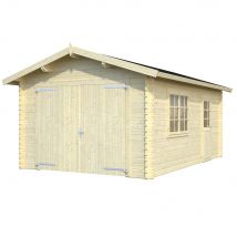 Garage in Legno da Giardino Box Auto Esterno Sistema Blockhaus Europa Pircher