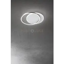 Plafoniera in alluminio colore bianco opaco + grigio titanio Orbit d.36-39,5cm LED 43W 3000K CRI?80 220-240V biemissione 3010Lm