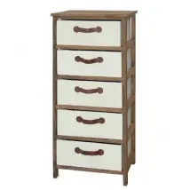 Cassettiera Iris 5 cassetti bicolore 42x32x99cm