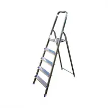SCALA DOMESTICA IN ALLUMINIO TETI- 6 gradini - H. al piano 1,32 m- GRYN- pezzi 1