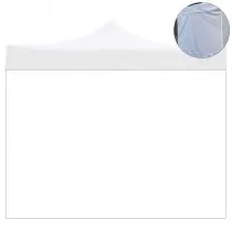 Telo laterale 3x2mt bianco impermeabile ricambio per gazebo richiudibile MARKET-PRO