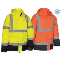 GIACCA IMBOTTITA NAMSOS AD ALTA VISIBILITA' tg.M giallo fluo/navy COFRA