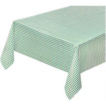 Tovaglia Cucina Antimacchia Plastificata 140x600 Cm Cerata Felpata CopriTavolo Quadretti Verdi