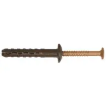 TASSELLO PREMONTATO IN NYLON BORDO PIATTO CON VITE INOX A2 RAMATA TBB- - ø mm.6x40 vite ø mm.3,8x45 spess.fissaggio mm.10 - 200 pezzi FRIULSIDER
