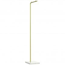 EasyComfort Appendiabiti da Ingresso, Camera da Letto e Soggiorno in Metallo e Marmo, 35x25x152 cm, Oro e Bianco