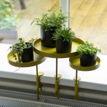 Esschert Design Vassoio per Piante con Morsetto Rotondo Dorato Scod mxl 71856