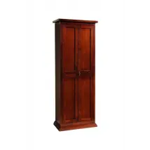 Armadietto porta scarpe legno tinta noce arte povera 77x45x193 - Mobili 2G